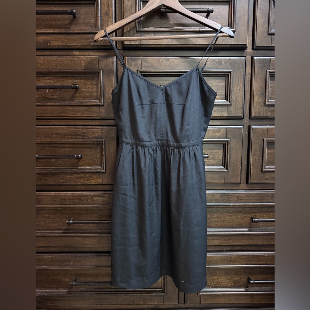J. Crew Black Strapless Dress with Pockets